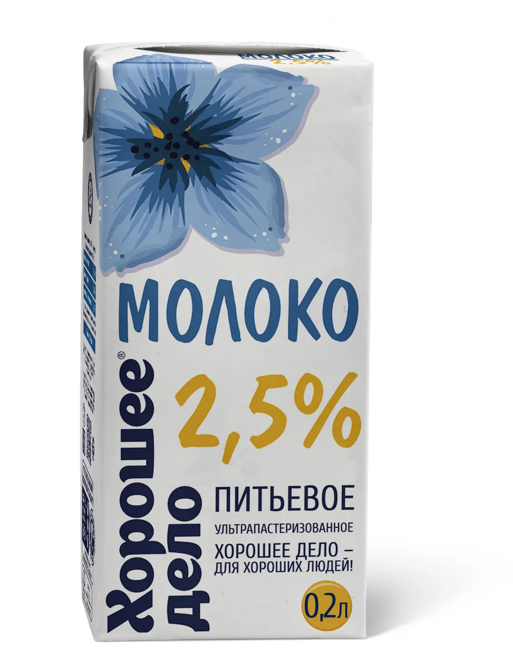 фотография продукта Молоко "Хорошее дело" 2,5% (1л)